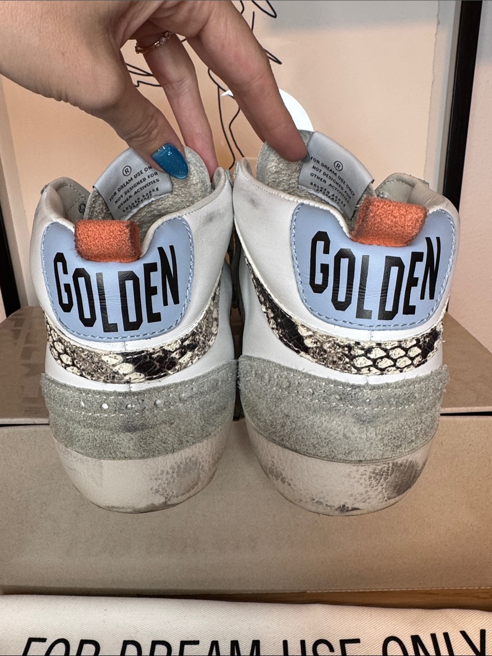 SSENSE Exclusive Golden Goose Midstar Suede Leather Silver Glitter Star - Picture 4 of 10
